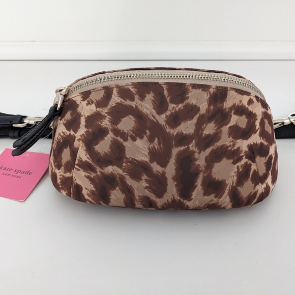 NWT! Kate Spade New York Taylor Leopard Medium Belt Bag In Natural - Picture 2 of 14